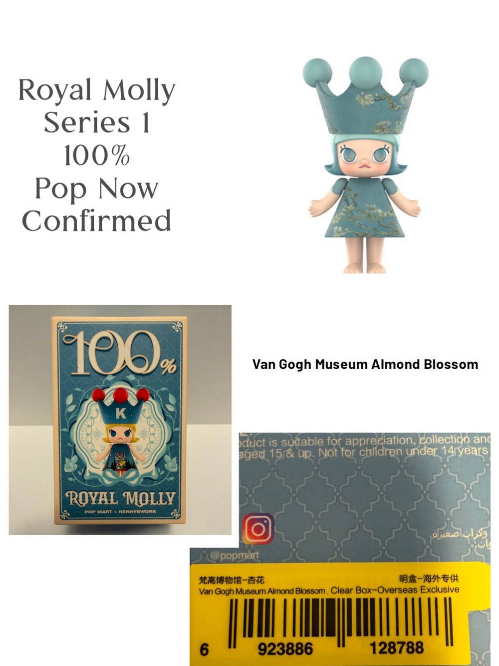 PopMart Royal Molly 100% Series 1.
Confirmed Van Gogh